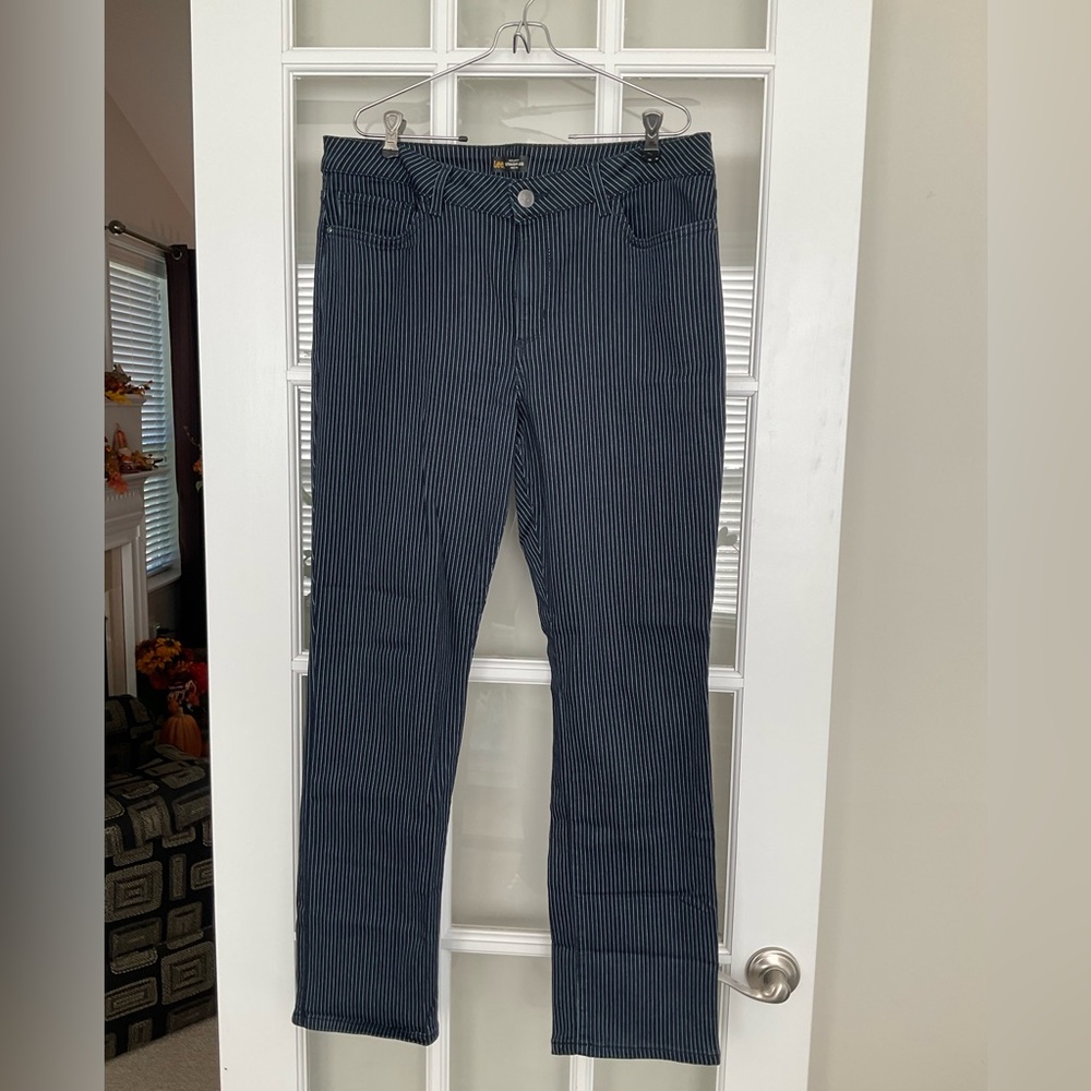 Lee striped stretched denim